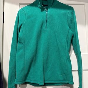 GAP Teal Quarter-Zip Fleece Pullover